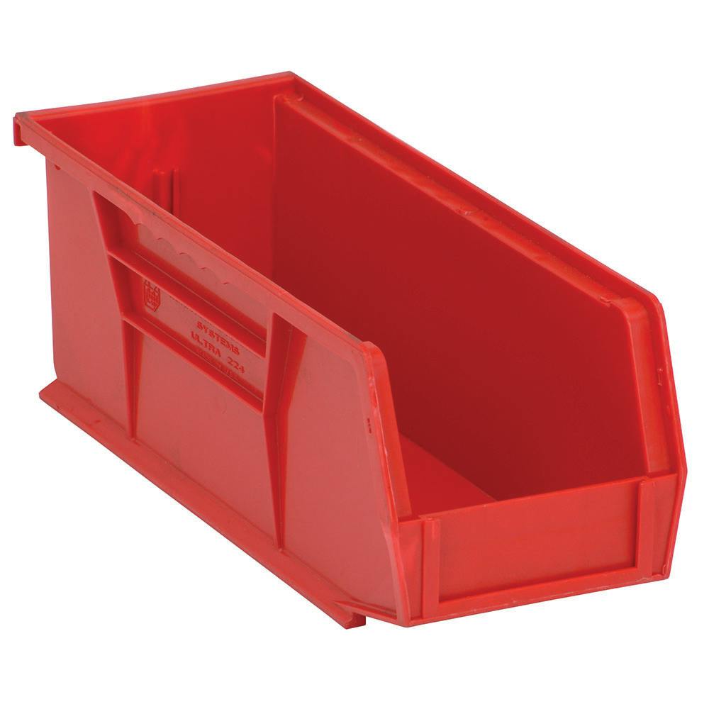 Red Quantum® Ultra Series Stack & Hang Bin - 10-7/8" L x 4-1/8" W x 4" Hgt.