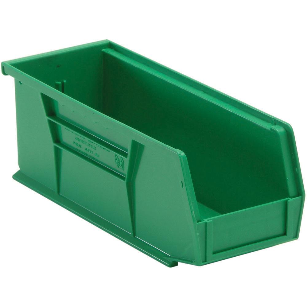 Green Quantum® Ultra Series Stack & Hang Bin - 10-7/8" L x 4-1/8" W x 4" Hgt.