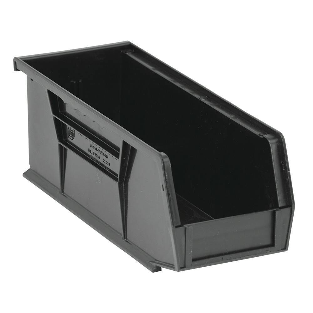 Black Quantum® Ultra Series Stack & Hang Bin - 10-7/8" L x 4-1/8" W x 4" Hgt.