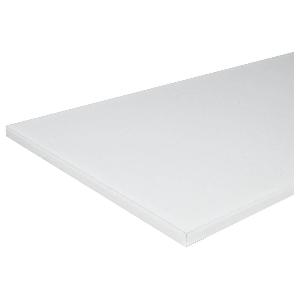 1/2" x 24" x 18" White HDPE Cutting Board/Bench Top