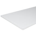 1/2" x 12" x 18" White HDPE Cutting Board/Bench Top