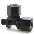 1/4" Nom. Tube OD x 1/8" Male NPTF Black Polypropylene Male Run Tee