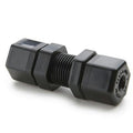 1/2" Nom. Tube OD Black Polypropylene Bulkhead Connector