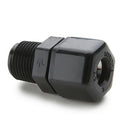 3/8" Nom. Tube OD x 1/8" Male NPTF Black Polypropylene Male Connector