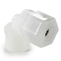 1/4" Nom. Tube OD x 1/4" Female NPTF White Nylon Elbow