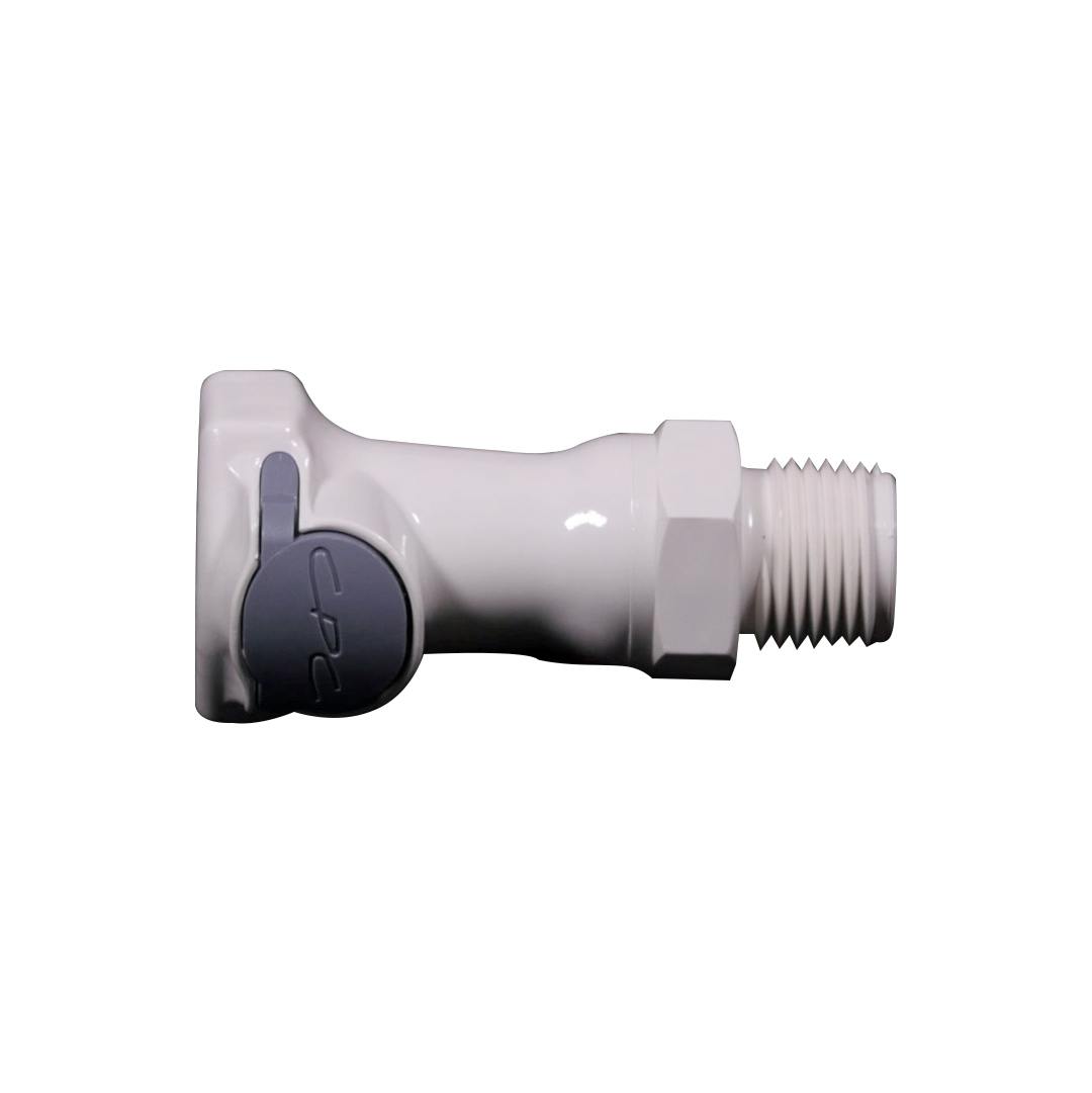1/2" MNPT NSF-listed HFC 35 Series Polysulfone Male Coupling Body - Shutoff (Insert Sold Separately)