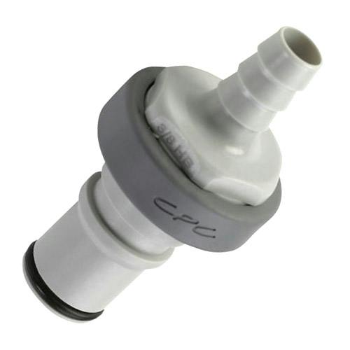 3/8" ID In-Line Hose Barb NS4 Series Polypropylene Non-Spill Coupling Insert (Body Sold Separately)