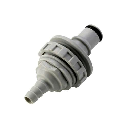 1/4" ID Panel Mount Hose Barb NS4 Series Polypropylene Non-Spill Coupling Insert (Body Sold Separately)