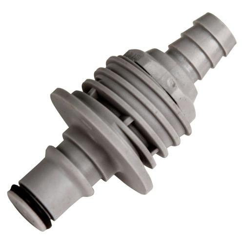 3/8" ID Panel Mount Hose Barb NS4 Series Polypropylene Non-Spill Coupling Insert (Body Sold Separately)