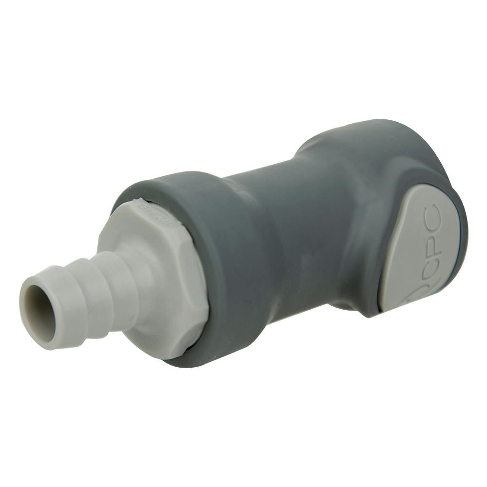 1/2" ID In-Line Hose Barb NS6 Series Polypropylene Non-Spill Body (Insert Sold Separately)