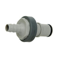 3/8" ID In-Line Hose Barb NS6 Series Polypropylene Non-Spill Insert (Body Sold Separately)