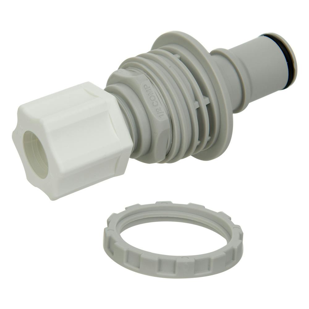 1/2" OD x 3/8" ID Panel Mount NS6 Series Polypropylene Non-Spill Compression Insert (Body Sold Separately)