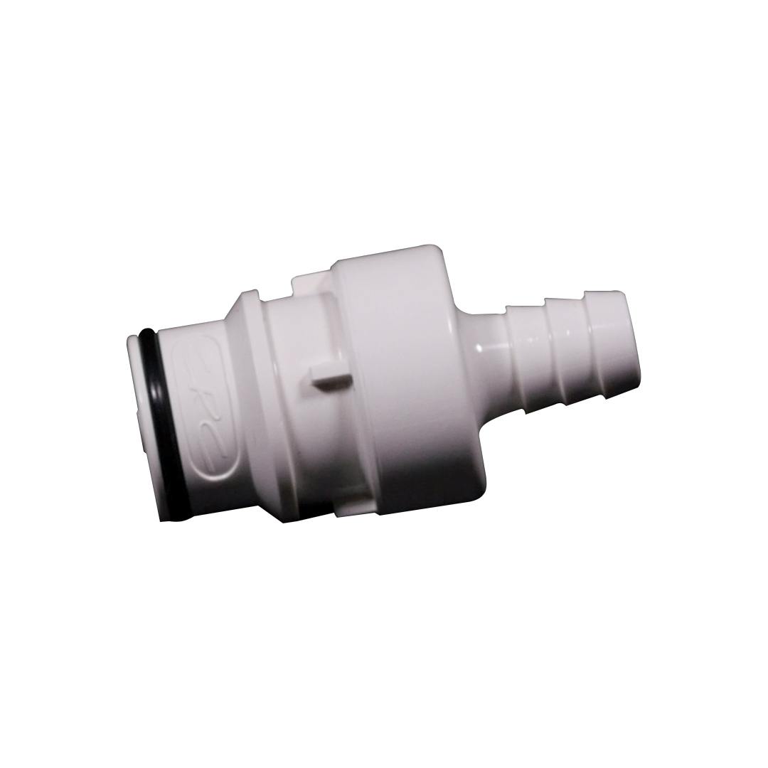 3/8" In-Line Hose Barb HFC 35 Series Polysulfone Coupling Insert - Straight Thru (Body Sold Separately)