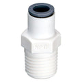 1/4" OD Push-to-Connect x 1/4" MNPTF White Nylon LIQUIfit® Male Connector