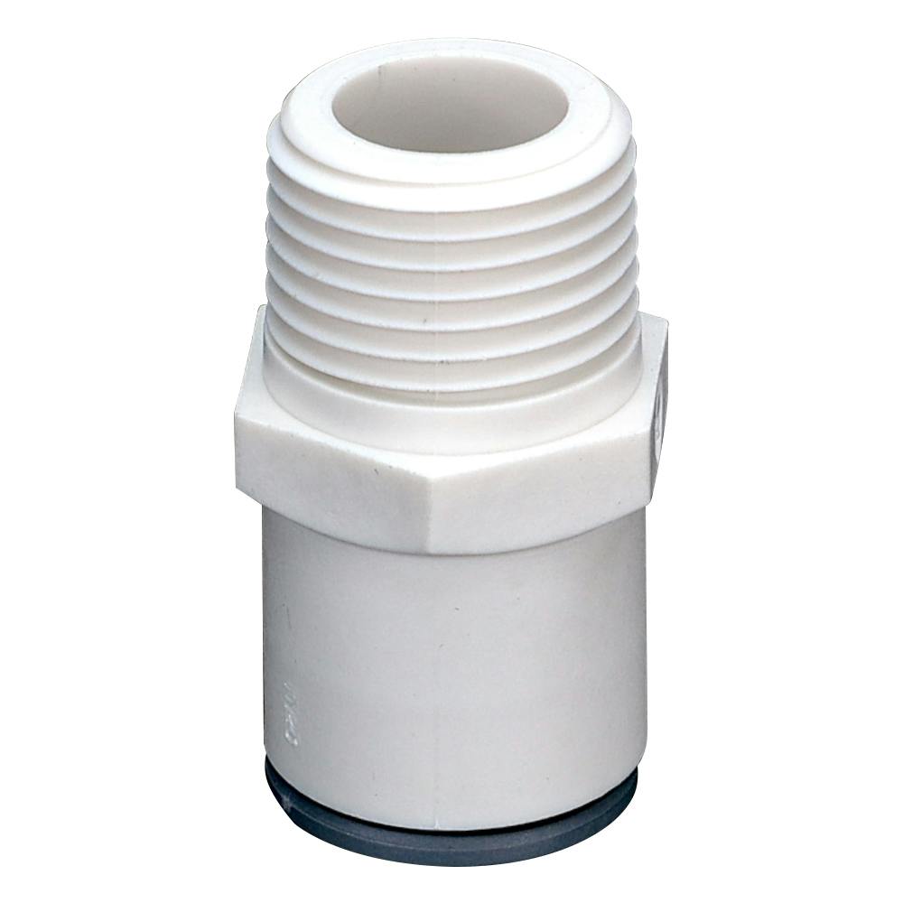 1/2" OD Push-to-Connect x 1/2" MNPTF White Nylon LIQUIfit® Male Connector
