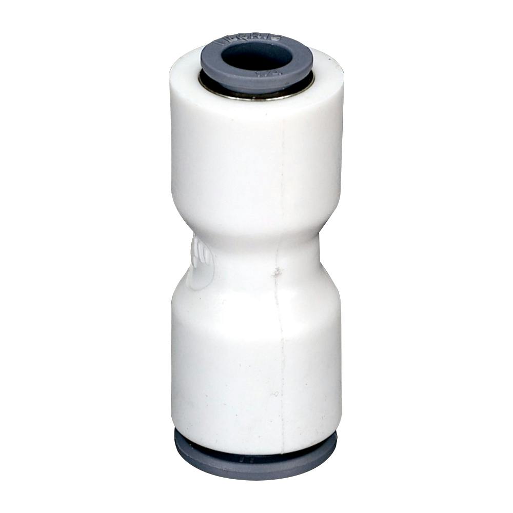 1/4" OD Push-to-Connect x 3/8" OD Push-to-Connect White Nylon LIQUIfit® Union Connector
