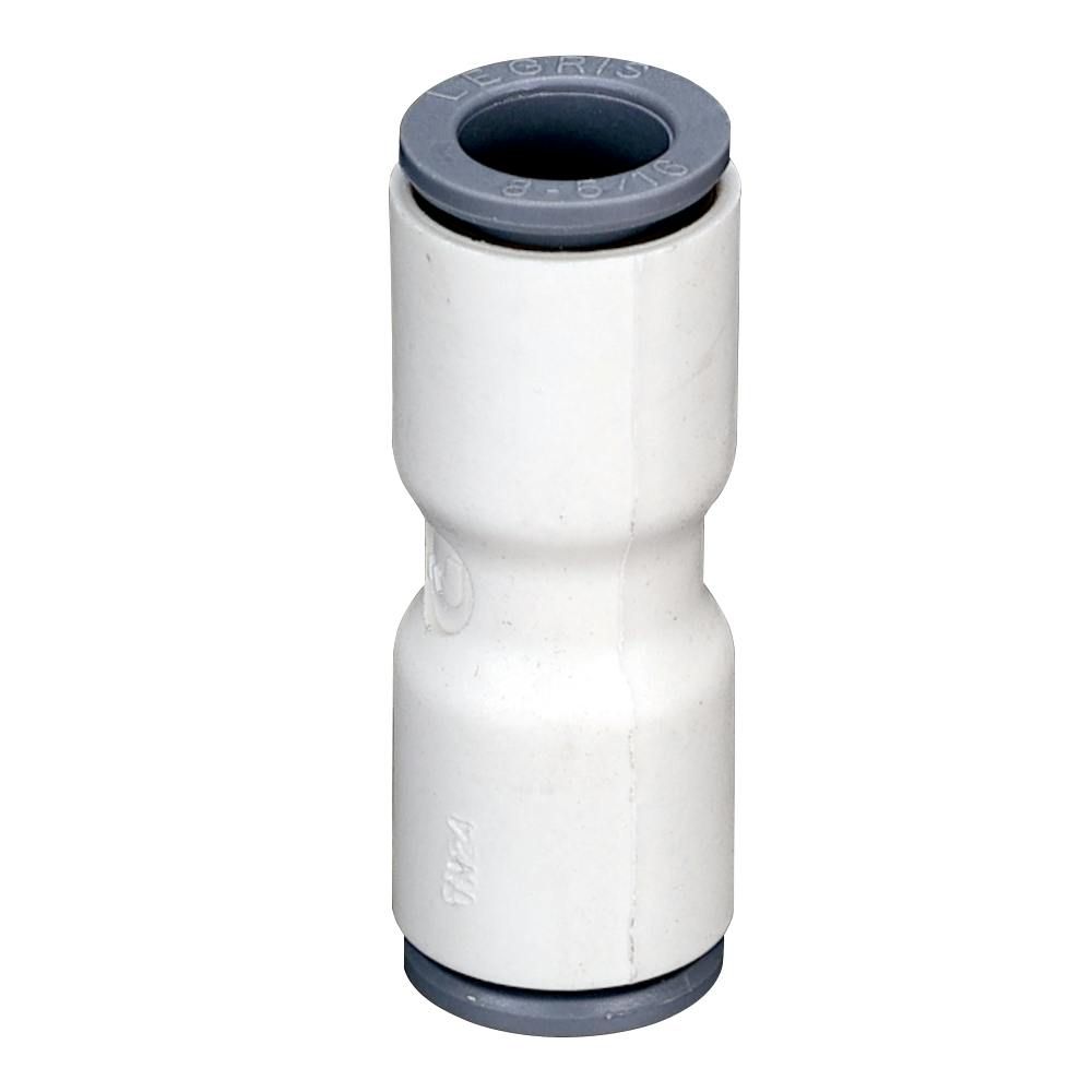 5/16" OD Push-to-Connect x 5/16" OD Push-to-Connect White Nylon LIQUIfit® Union Connector