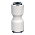 3/8" OD Push-to-Connect x 1/2" OD Push-to-Connect White Nylon LIQUIfit® Union Connector