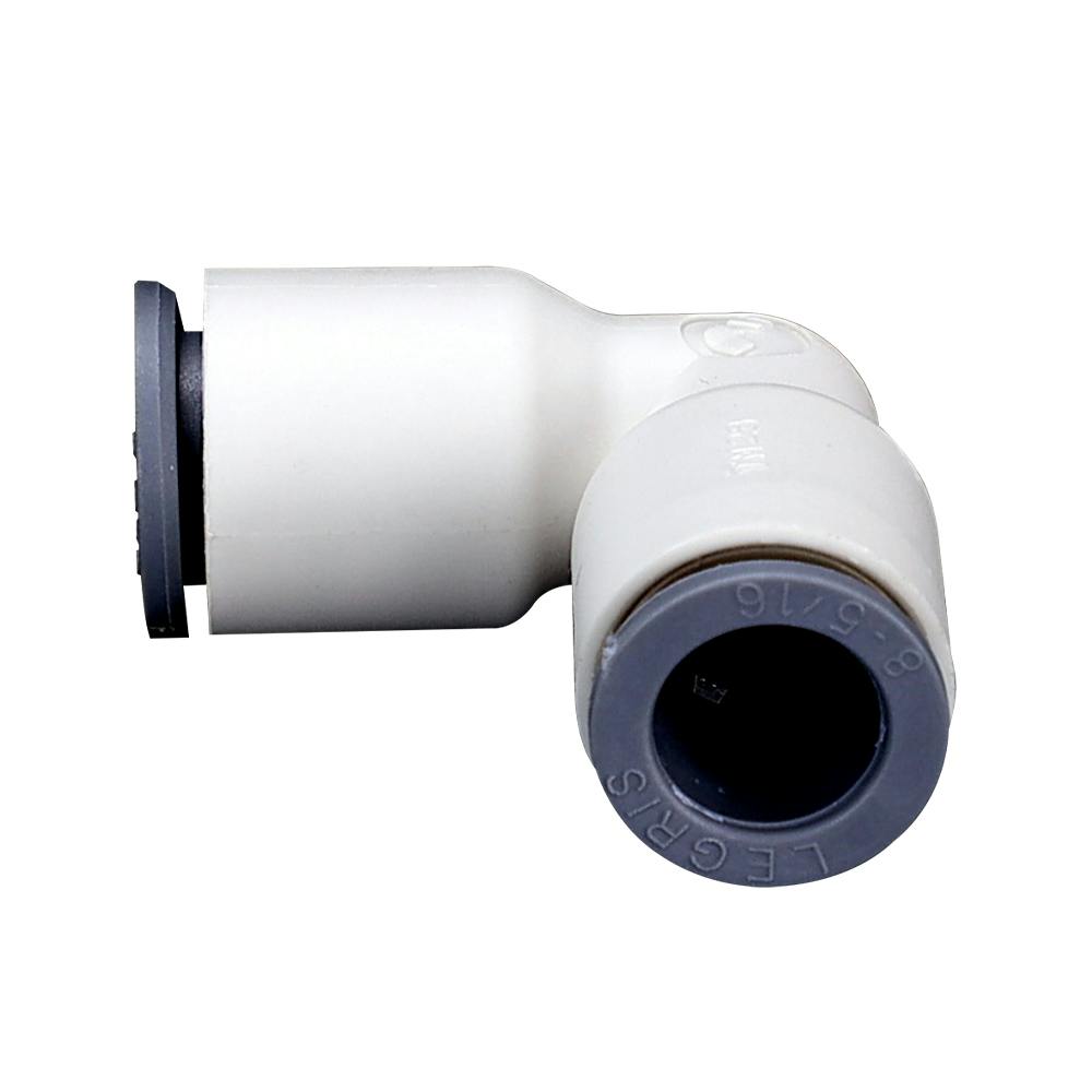 5/16" OD Push-to-Connect x 5/16" OD Push-to-Connect White Nylon LIQUIfit® Union Elbow