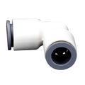 3/8" OD Push-to-Connect x 3/8" OD Push-to-Connect White Nylon LIQUIfit® Union Elbow