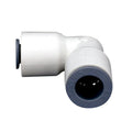 3/8" OD Push-to-Connect x 1/2" OD Push-to-Connect White Nylon LIQUIfit® Union Elbow