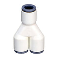 1/4" OD Push-to-Connect x 1/4" OD Push-to-Connect x 1/4" OD Push-to-Connect White Nylon LIQUIfit® Union Y
