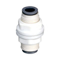 1/4" OD Push-to-Connect x 1/4" OD Push-to-Connect White Nylon LIQUIfit® Bulkhead Union - 1/2" Hole Size