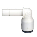 1/4" OD Push-to-Connect x 1/4" OD Stem White Nylon LIQUIfit® Plug-In Elbow