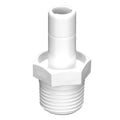 1/2" OD Stem x 1/2" MNPTF White Nylon LIQUIfit® Stem Adapter