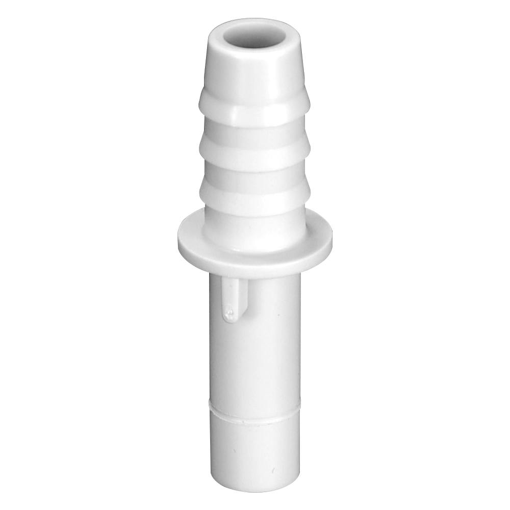 3/8" OD Stem x 3/8" Hose Barb White Nylon LIQUIfit® Hose Stem