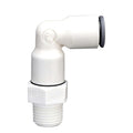 1/4" OD Push-to-Connect x 1/8" MNPTF White Nylon LIQUIfit® Swivel Elbow