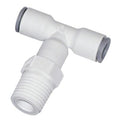 3/8" OD Push-to-Connect x 3/8" MNPTF White Nylon LIQUIfit® Swivel Branch Tee