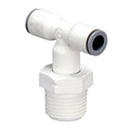1/4" OD Push-to-Connect x 3/8" MNPTF White Nylon LIQUIfit® Swivel Branch Tee