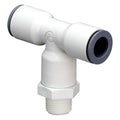 1/2" OD Push-to-Connect x 3/8" MNPTF White Nylon LIQUIfit® Swivel Branch Tee