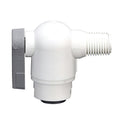 3/8" OD Push-to-Connect x 1/4" MNPTF White Polypropylene LIQUIfit® Male Elbow Two-Way Ball Valve