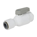 3/8" OD Push-to-Connect x 3/8" OD Push-to-Connect White Polypropylene LIQUIfit® Union Two-Way Ball Valve
