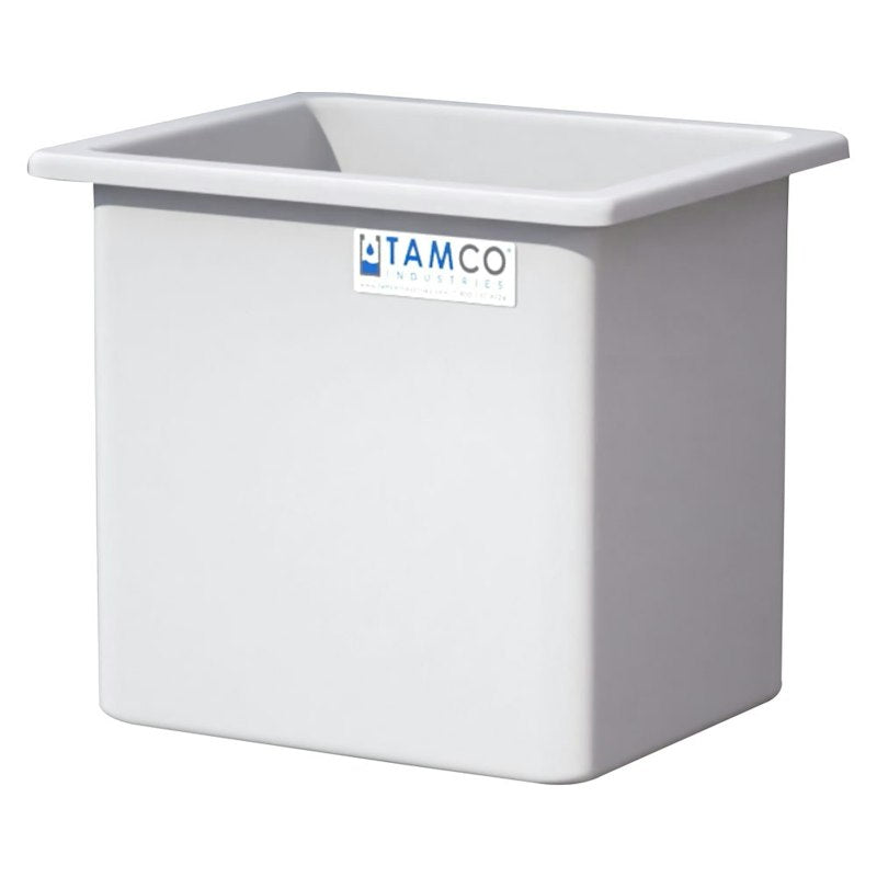 85 Gallon Natural LLDPE Rectangular Tamco® Heavy-Duty Tank with External Flange - 30" L x 24" W x 30" Hgt. (Cover Sold Separately)