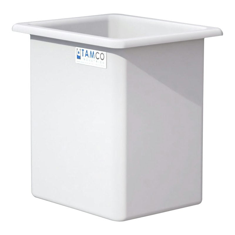 105 Gallon Natural LLDPE Rectangular Tamco® Heavy-Duty Tank with External Flange - 30" L x 24" W x 36" Hgt. (Cover Sold Separately)