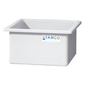 69 Gallon Natural LLDPE Rectangular Tamco® Heavy-Duty Tank with External Flange - 30" L x 30" W x 18" Hgt. (Cover Sold Separately)