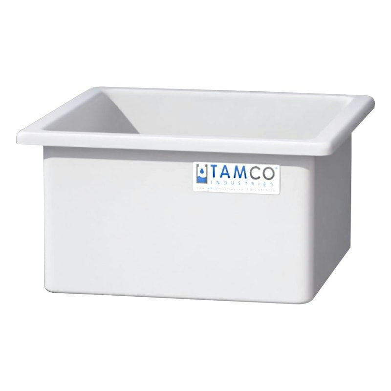 69 Gallon Natural LLDPE Rectangular Tamco® Heavy-Duty Tank with External Flange - 30" L x 30" W x 18" Hgt. (Cover Sold Separately)