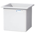 115 Gallon Natural LLDPE Rectangular Tamco® Heavy-Duty Tank with External Flange - 30" L x 30" W x 30" Hgt. (Cover Sold Separately)