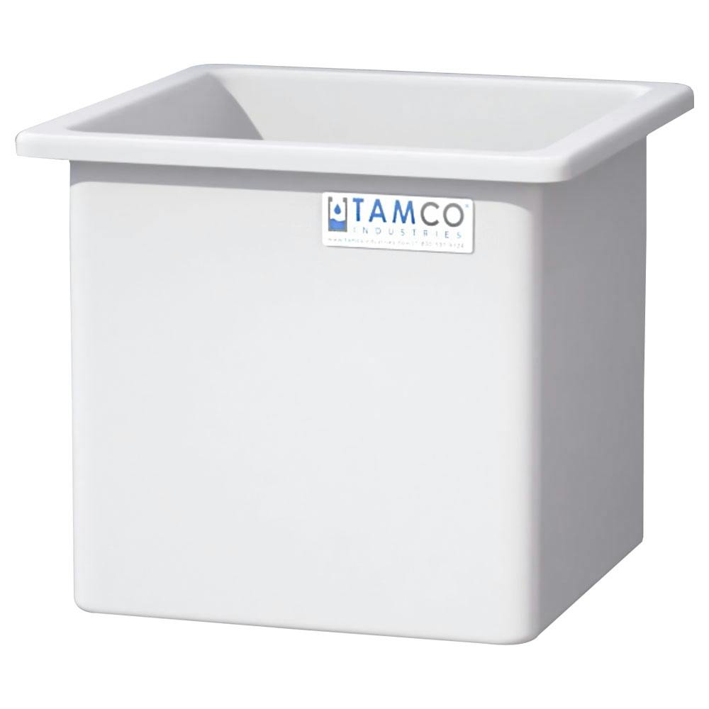 115 Gallon Natural LLDPE Rectangular Tamco® Heavy-Duty Tank with External Flange - 30" L x 30" W x 30" Hgt. (Cover Sold Separately)