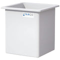 138 Gallon Natural LLDPE Rectangular Tamco® Heavy-Duty Tank with External Flange - 30" L x 30" W x 36" Hgt. (Cover Sold Separately)