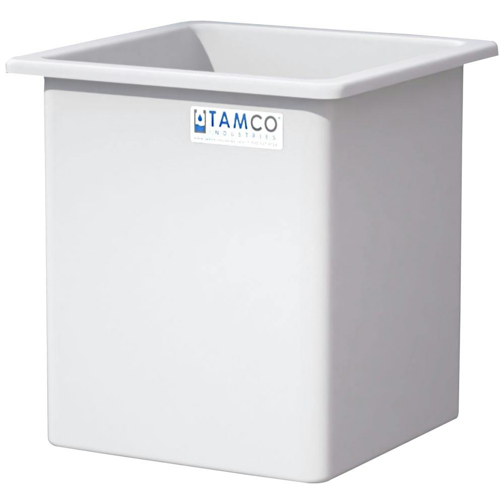 138 Gallon Natural LLDPE Rectangular Tamco® Heavy-Duty Tank with External Flange - 30" L x 30" W x 36" Hgt. (Cover Sold Separately)
