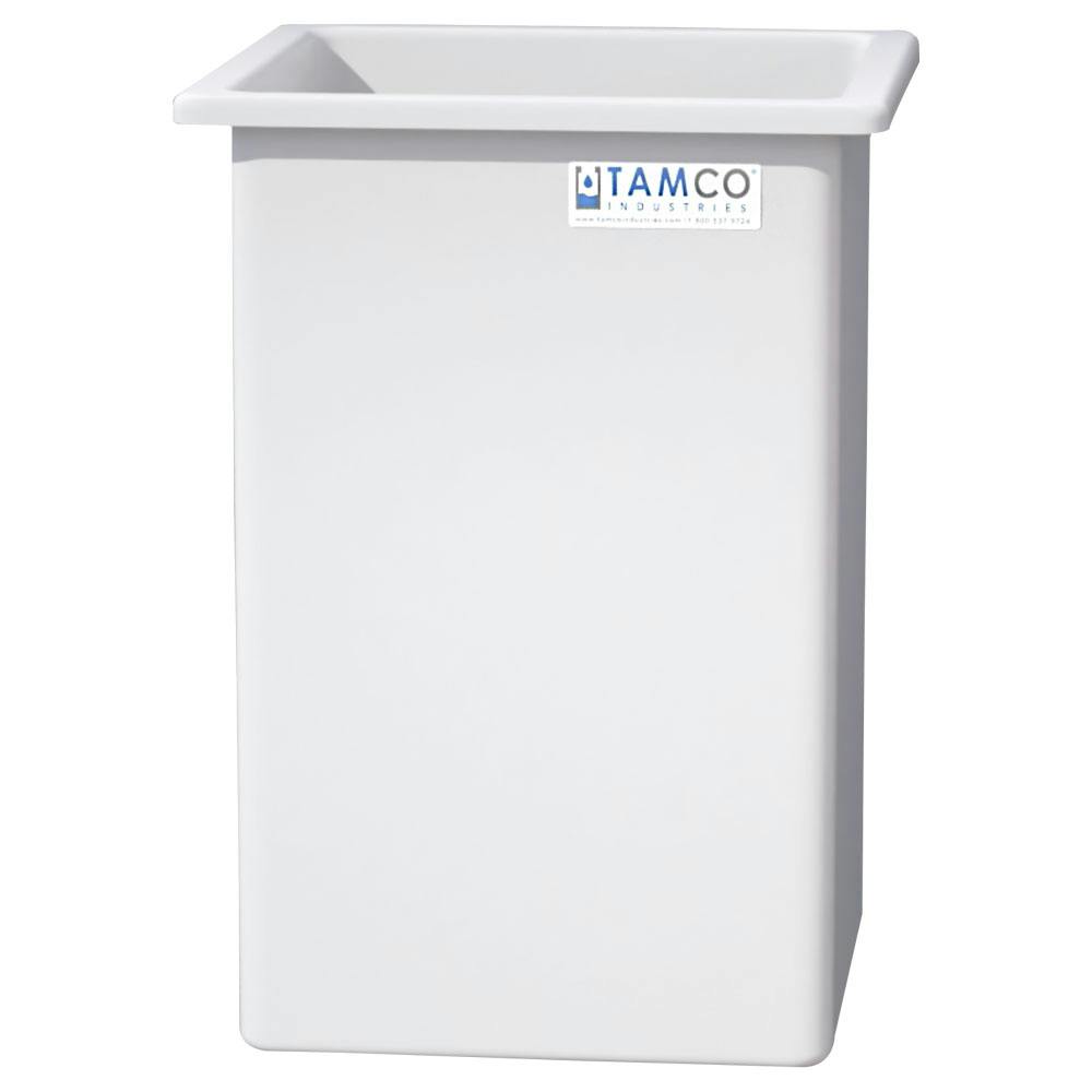184 Gallon Natural LLDPE Rectangular Tamco® Heavy-Duty Tank with External Flange - 30" L x 30" W x 48" Hgt. (Cover Sold Separately)