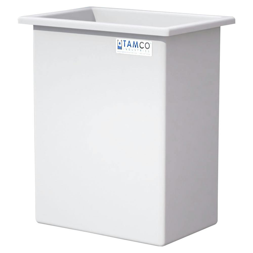 180 Gallon Natural LLDPE Rectangular Tamco® Heavy-Duty Tank with External Flange - 36" L x 24" W x 48" Hgt. (Cover Sold Separately)