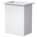 180 Gallon Natural LLDPE Rectangular Tamco® Heavy-Duty Tank with External Flange & 2" Polypropylene Bulkhead Fitting - 36" L x 24" W x 48" Hgt. (Cover Sold Separately)