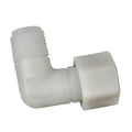 1/2" OD Compression x 1/4" MNPT Polypropylene JACO Elbow with Plastic Gripper