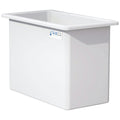 160 Gallon Natural LLDPE Rectangular Tamco® Heavy-Duty Tank with External Flange & 2" Polypropylene Bulkhead Fitting - 48" L x 24" W x 36" Hgt. (Cover Sold Separately)