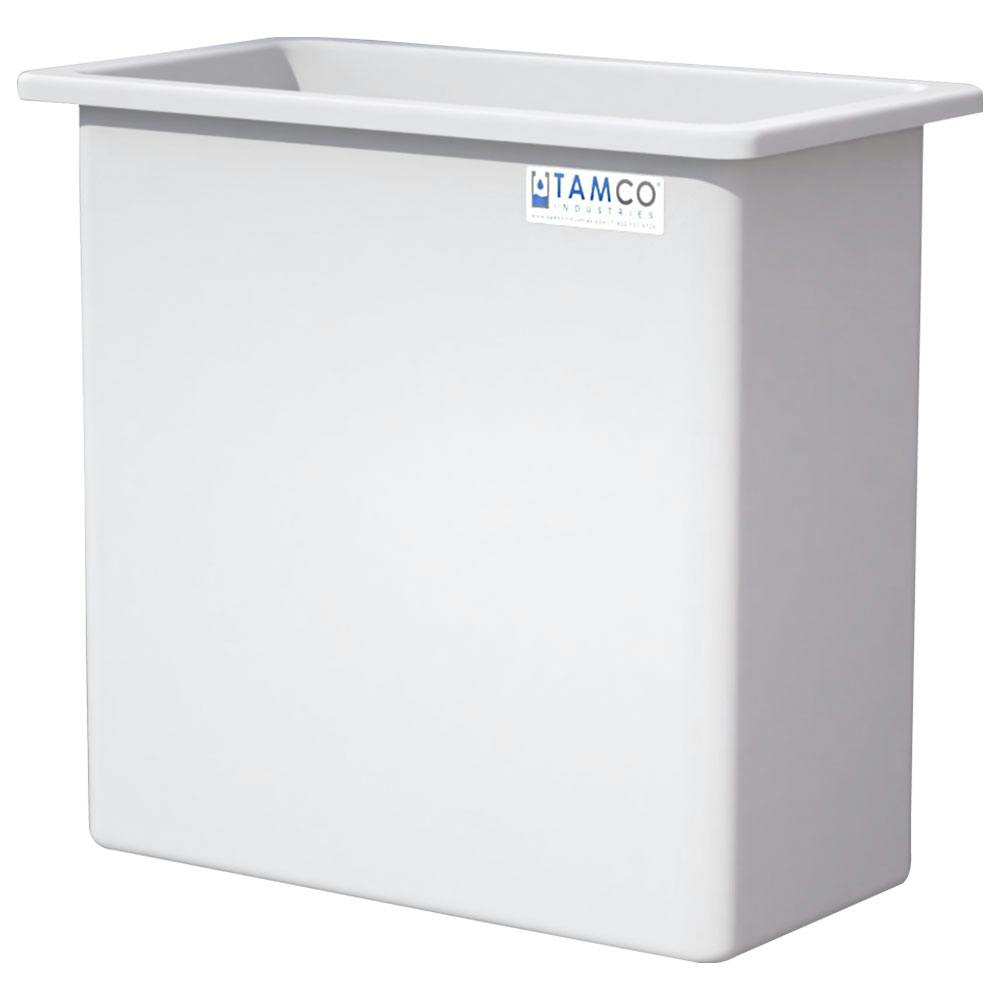220 Gallon Natural LLDPE Rectangular Tamco® Heavy-Duty Tank with External Flange - 48" L x 24" W x 48" Hgt. (Cover Sold Separately)